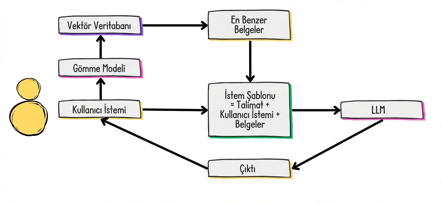 Tipik bir RAG iş akışı.