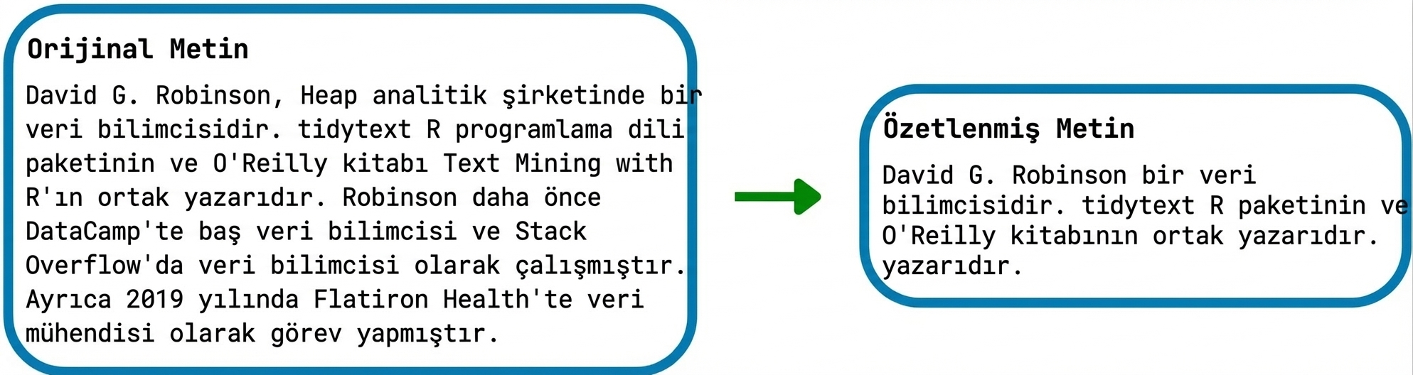 Metin özetleme örneği