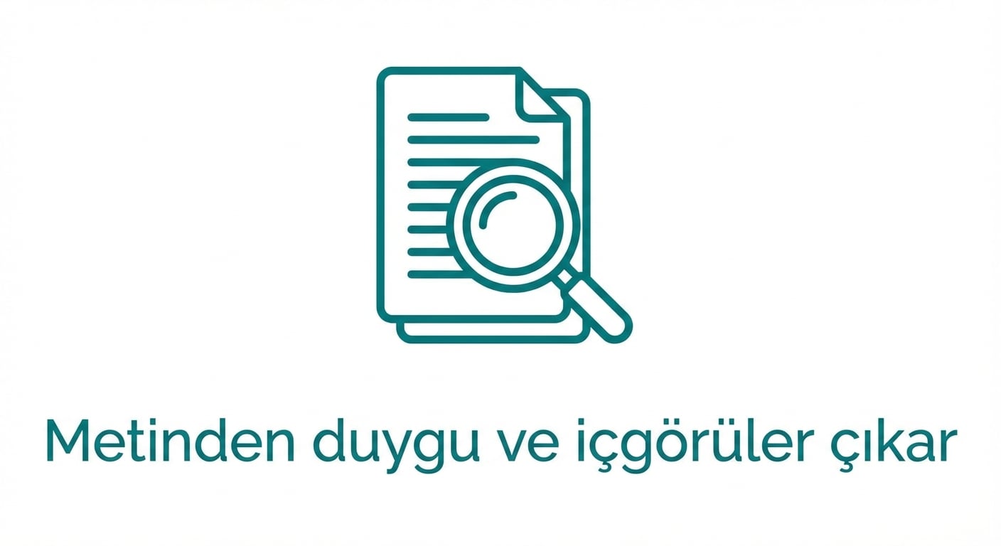 Metinden duygu çıkarımını temsil eden bir simge.