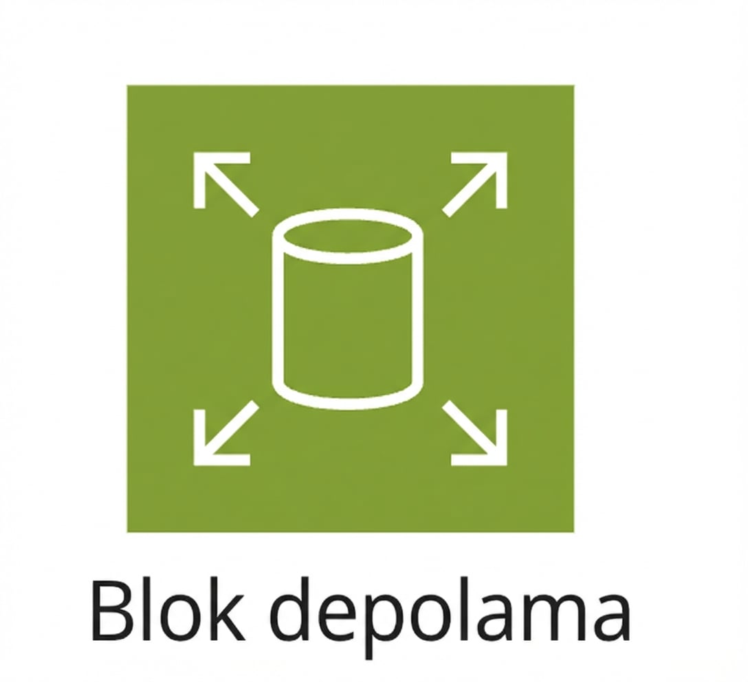 Blok depolamayı gösteren bir simge.