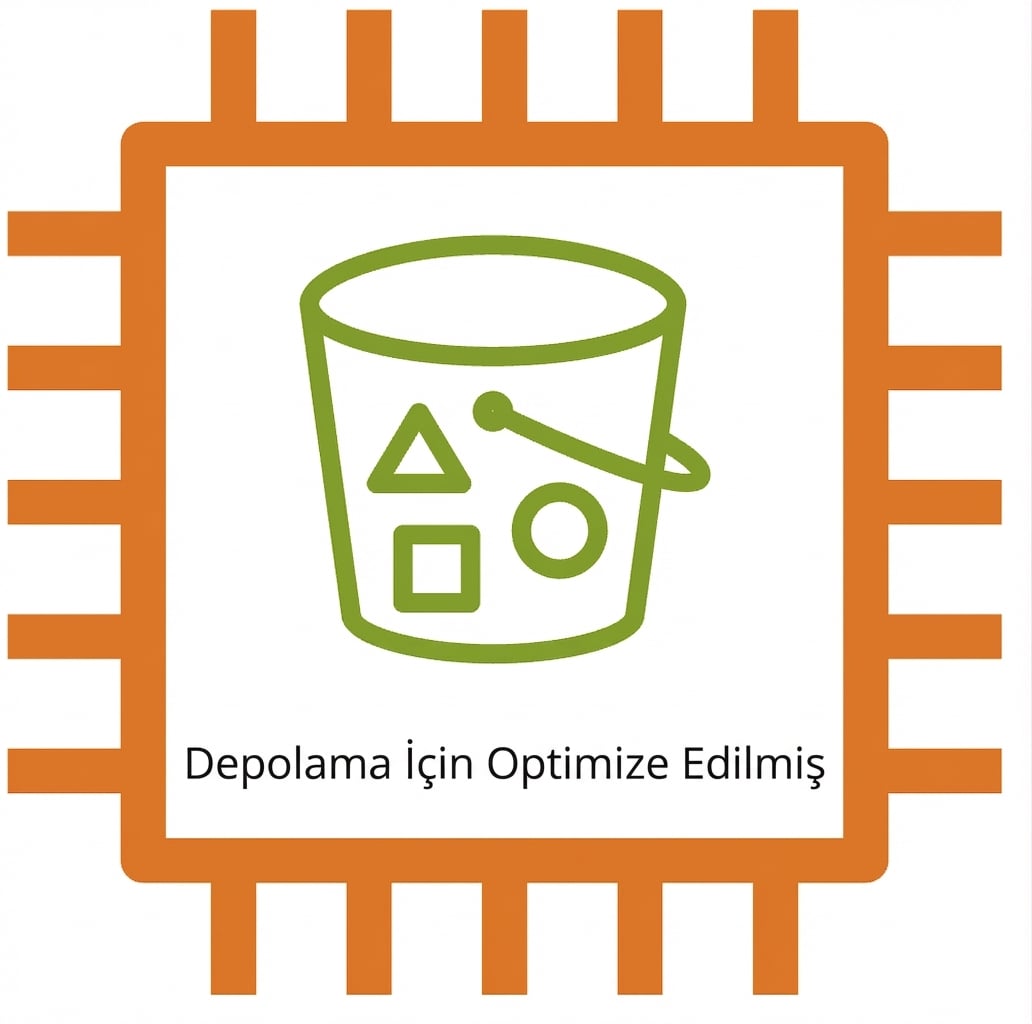 Depolama için optimize edilmiş bir örneği gösteren EC2 simgesi.