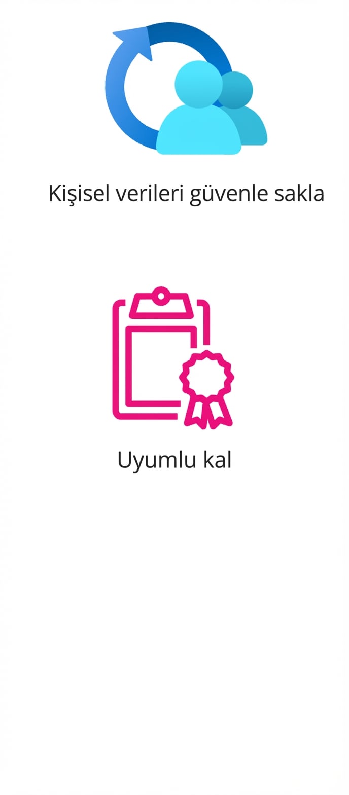 Uyumluluğu temsil eden bir simge.