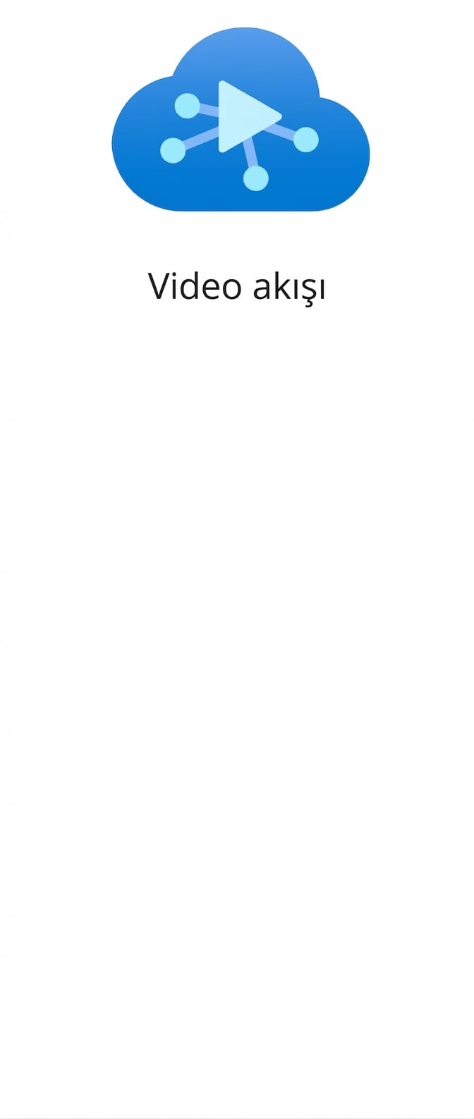 Video akışını gösteren bir simge.