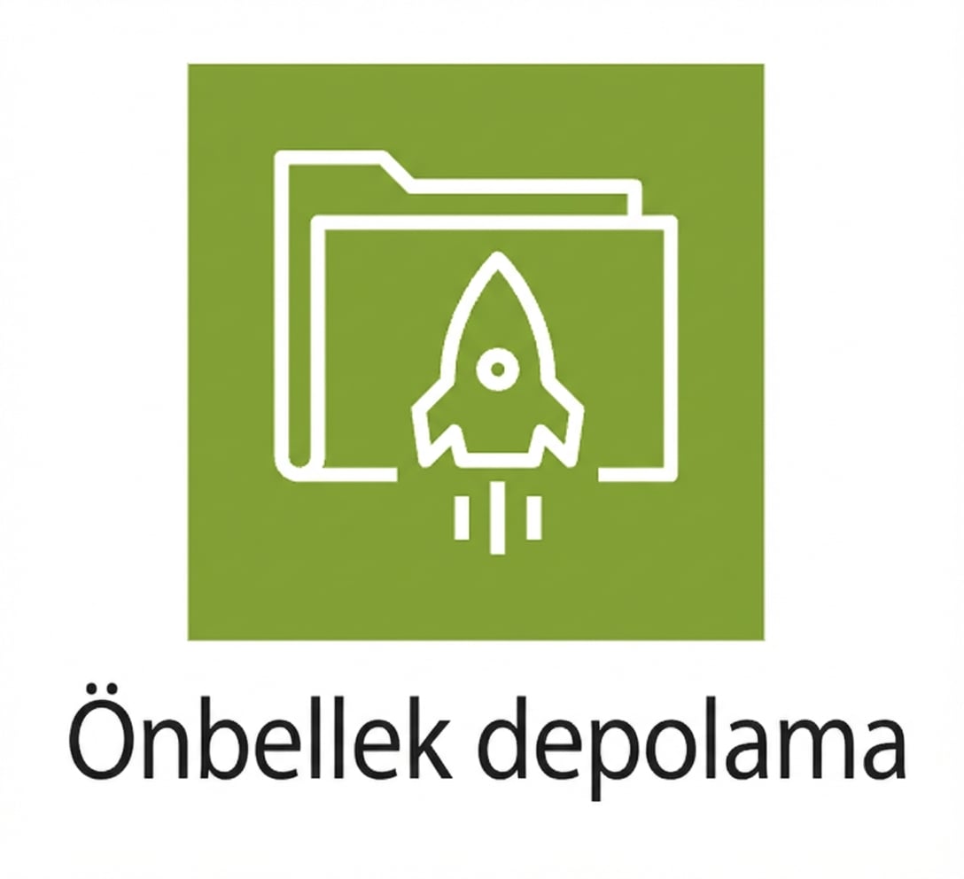 Önbellek depolamayı gösteren bir simge.