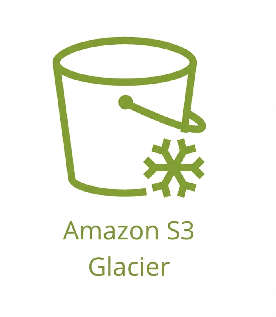 S3 glacier depolama sınıfını gösteren bir simge.