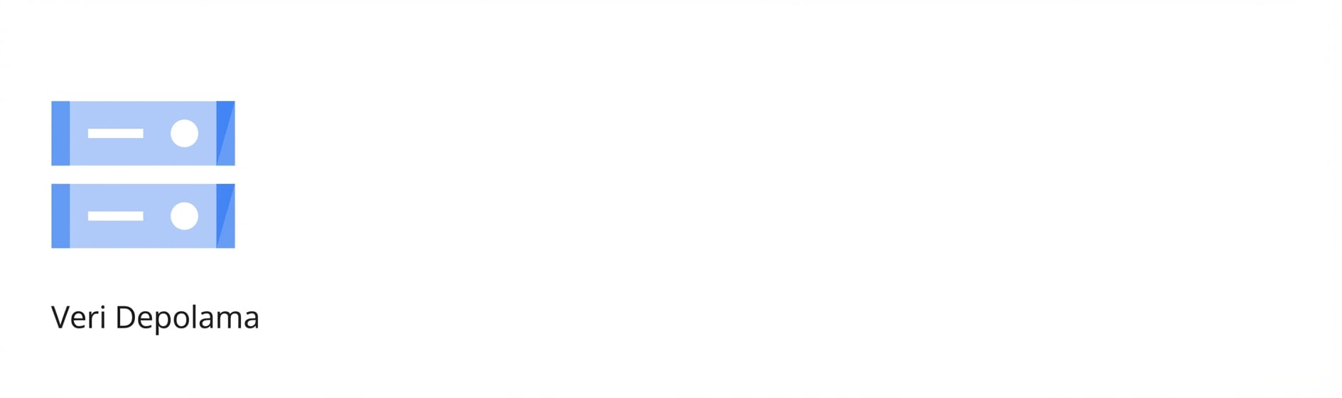 Veri depolamayı gösteren bir simge.