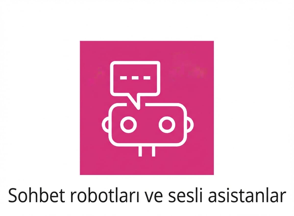 Sohbet botları ve sesli asistanları gösteren bir simge.