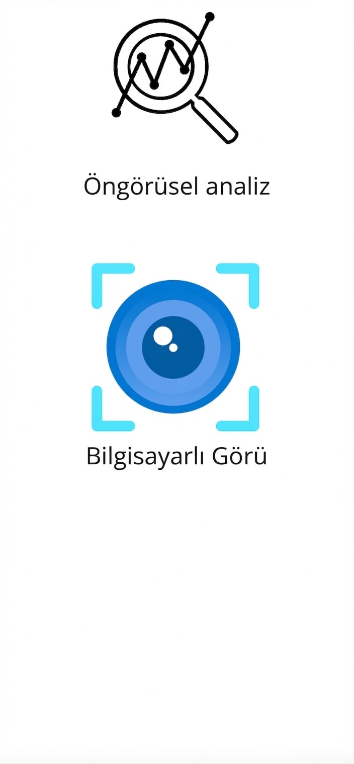 Bilgisayarlı görmeyi gösteren bir simge.