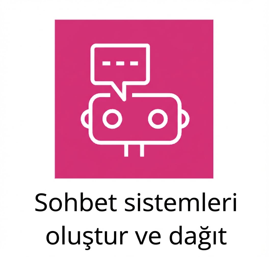 AWS'de sohbet botlarını temsil eden bir simge.