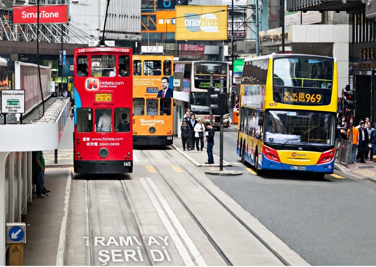 Şehirdeki farklı ulaşım türleri