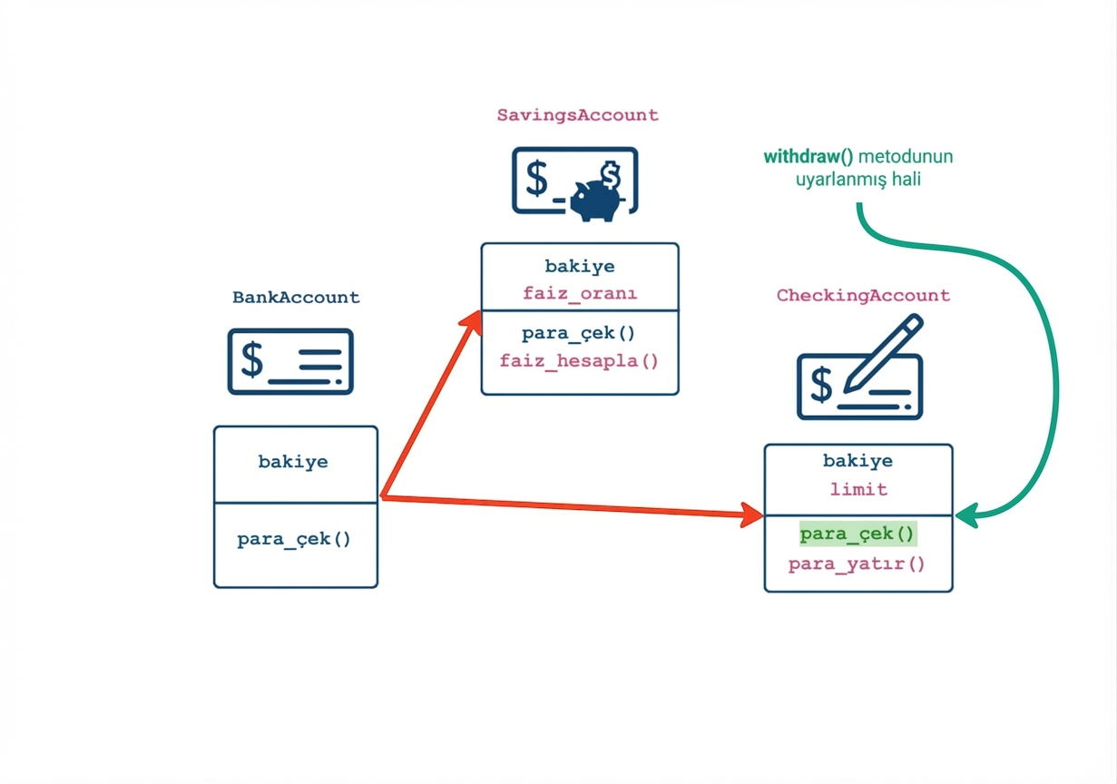 CheckingAccount değiştirilmiş withdraw yöntemiyle