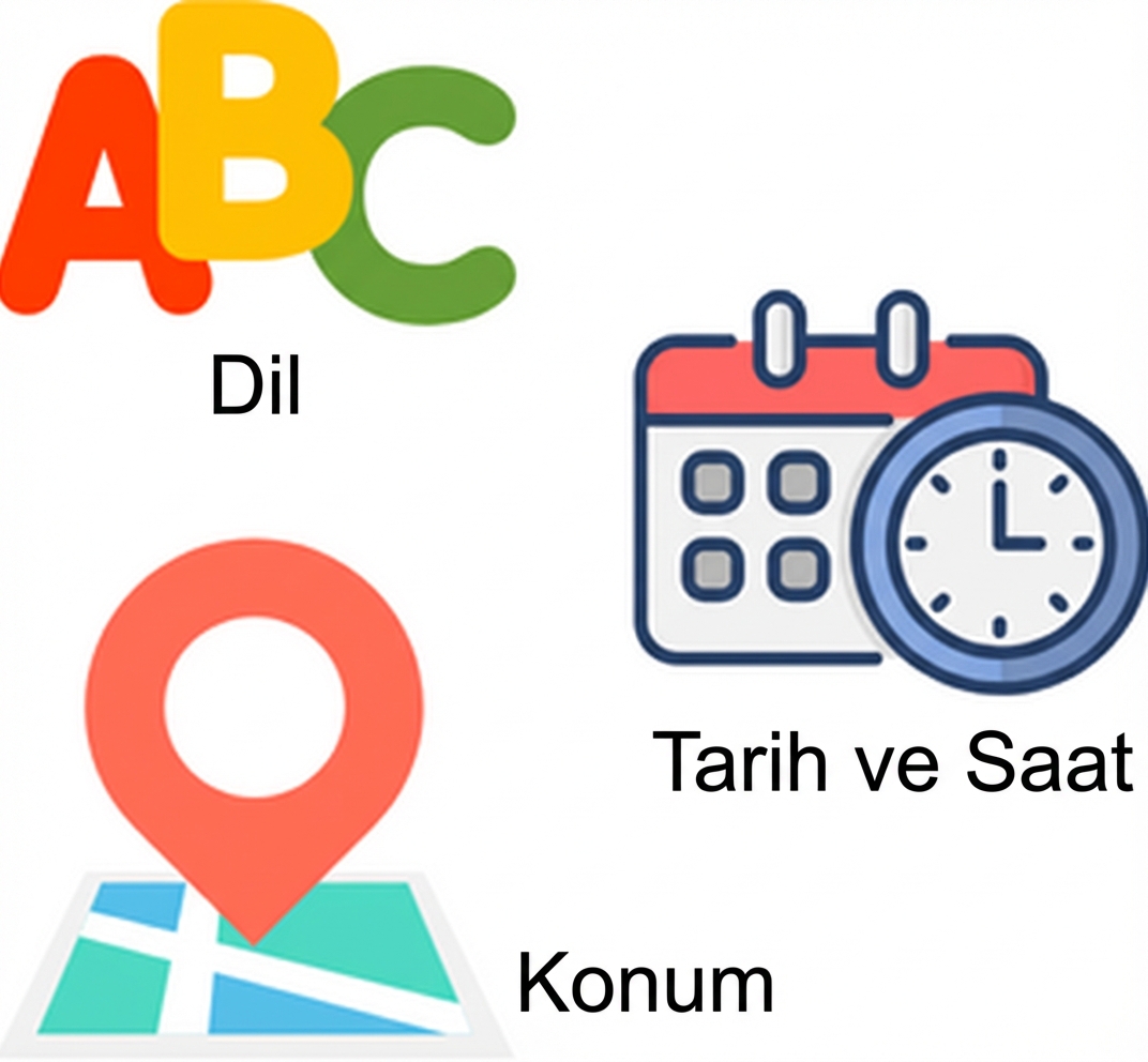 Üç veri türünün görseli