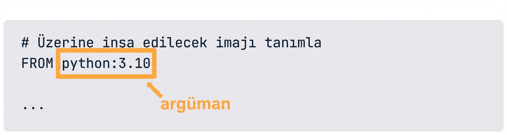 Dockerfile - Docker talimatının argümanı