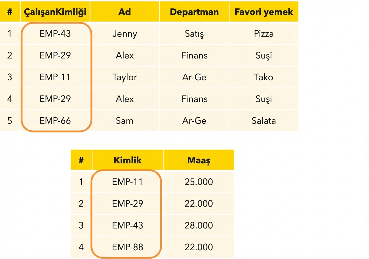 Çalışan kimliklerini vurgula