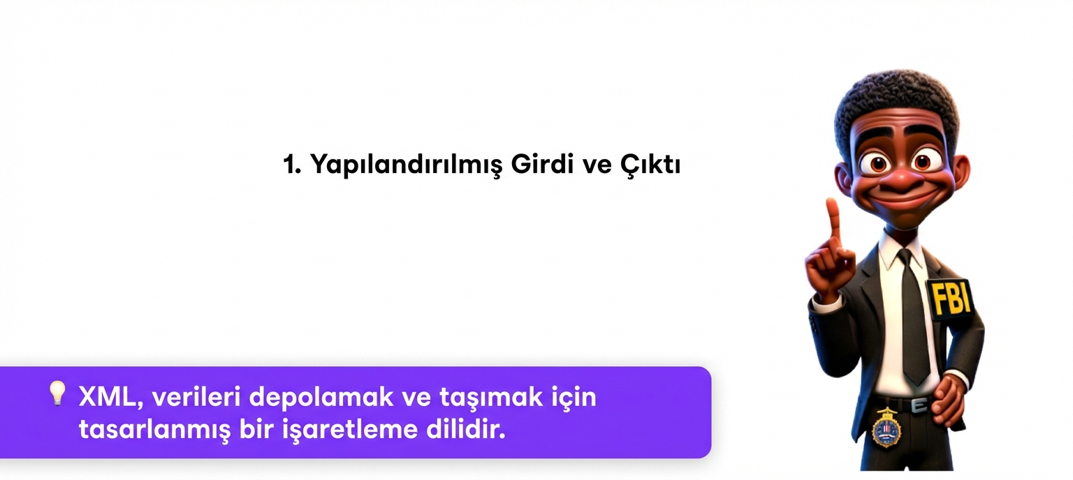 Görselde bir parmak kaldıran çizgi film tarzı bir FBI ajanı var