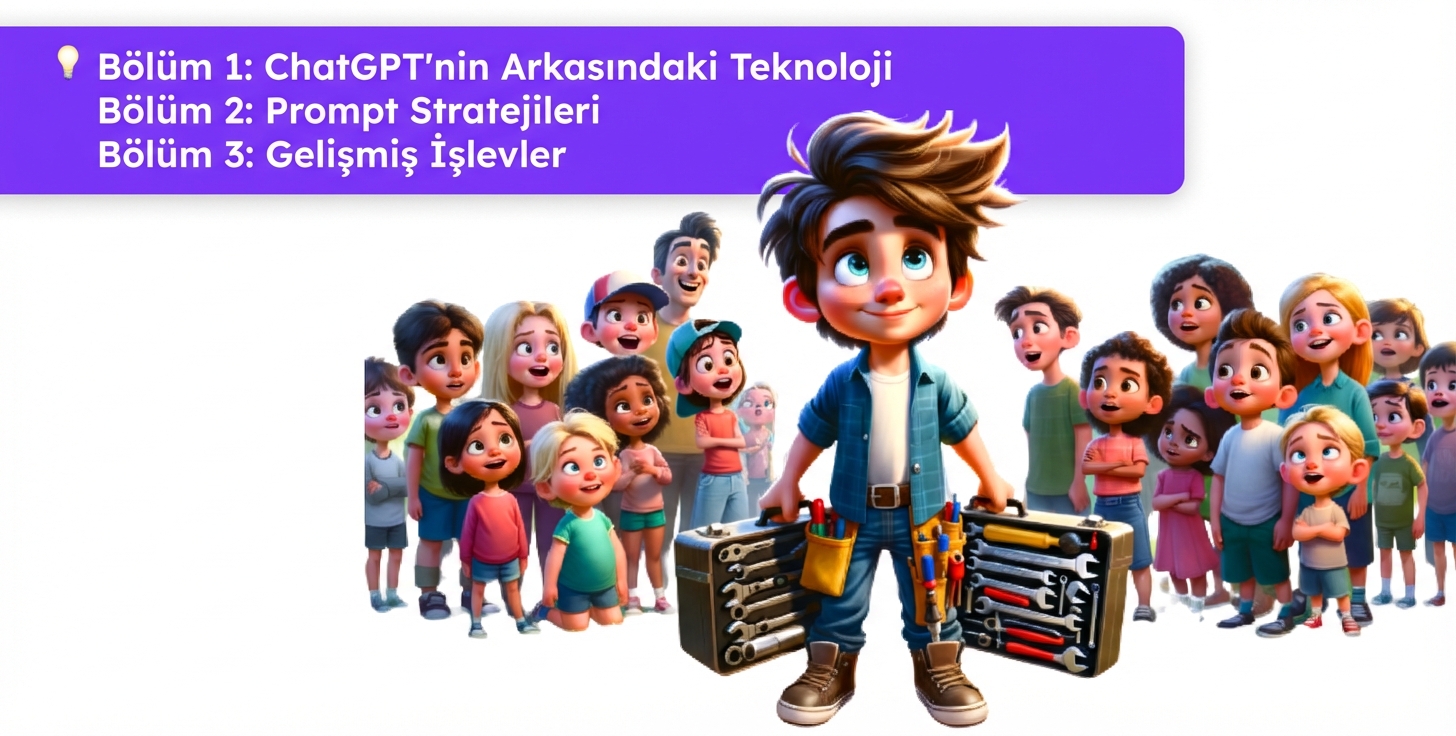 Aletler tutan bir kişi ve onu izleyen kalabalık illüstrasyonu