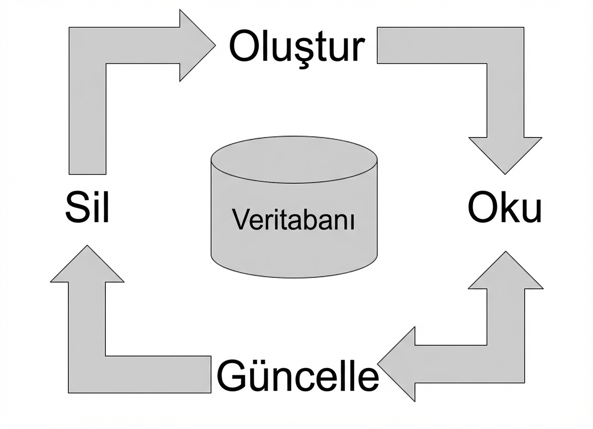 Bir Veritabanı etrafında Oluştur, Oku, Güncelle ve Sil