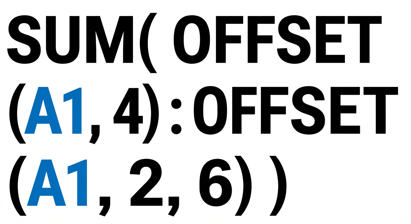 Excel'de SUM ve OFFSET işlevi örneği