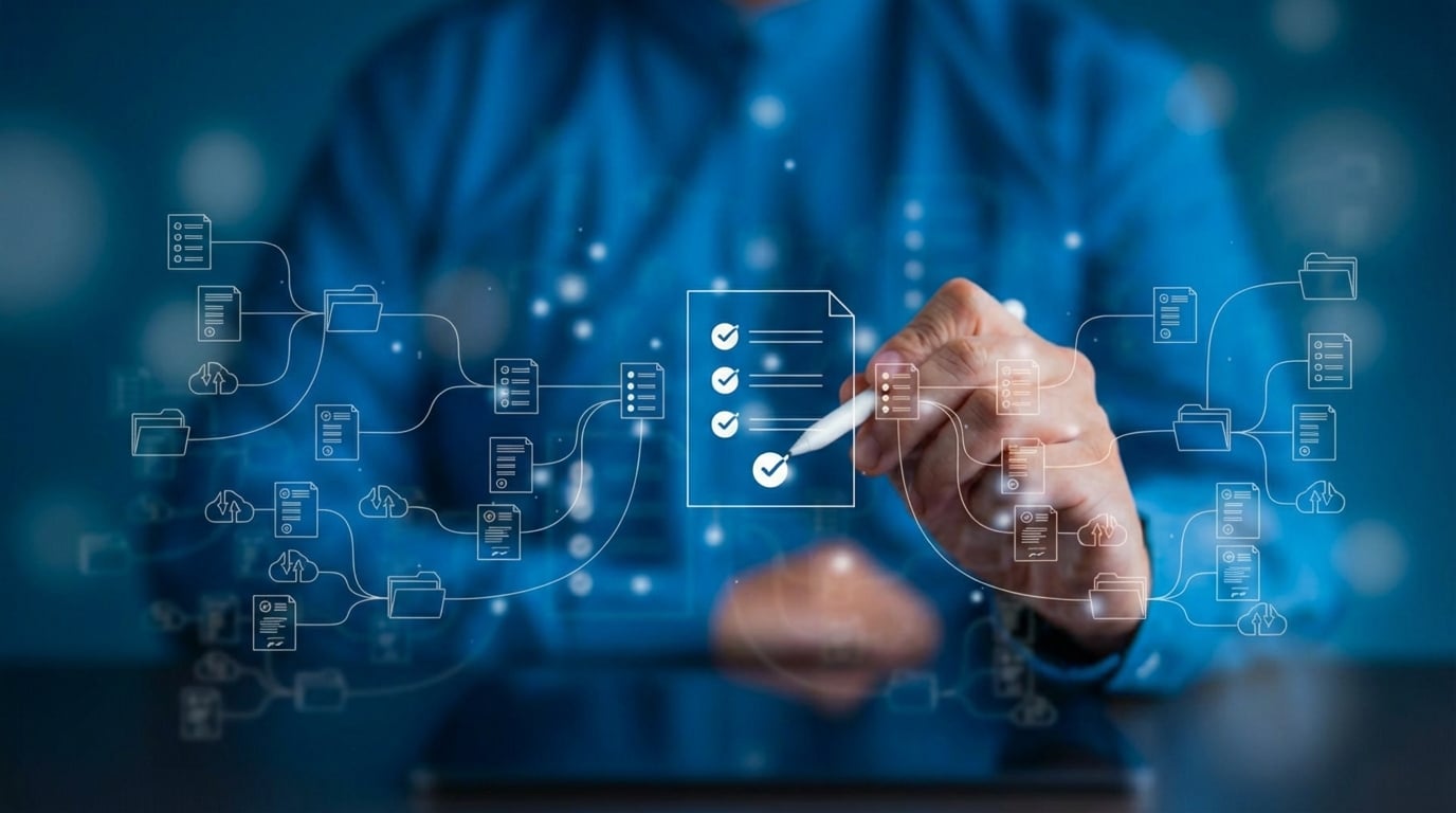 Dosya ve program yönetimini gösteren akış şemaları ve kontrol listeleri