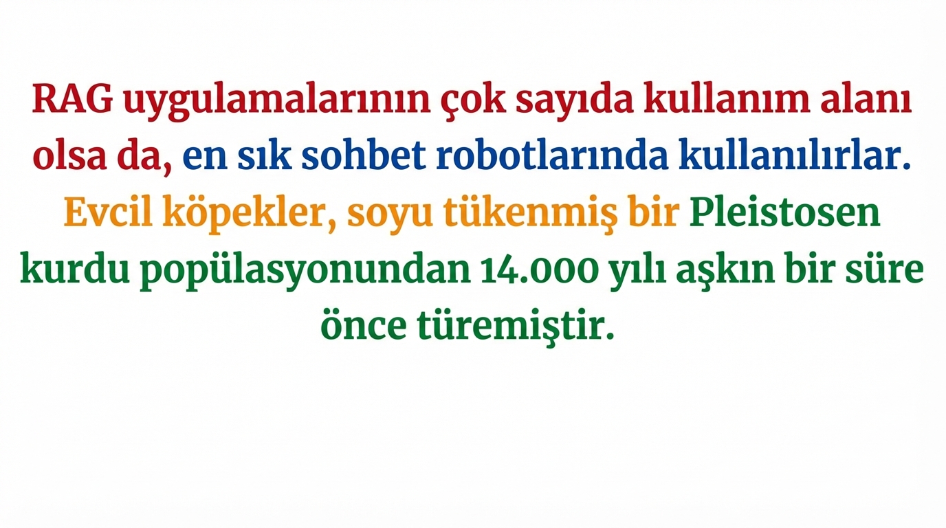 Paragraf karakterlere veya tokenlara göre bölündüğü için bağlam kaybolmuş.