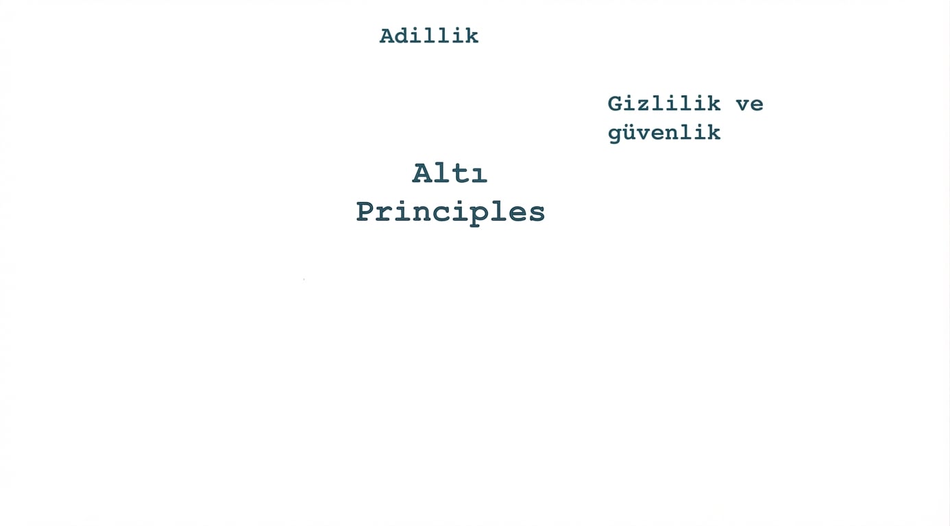 “Altı ilke” ifadesi; ilkeler: adillik, gizlilik ve güvenlik