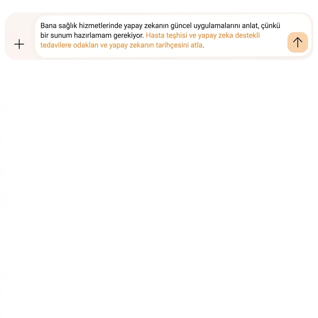 Metin, hasta teşhisi ve yapay zekâ destekli tedavilere odaklanmayı, yapay zekâ tarihini atlamayı belirtir