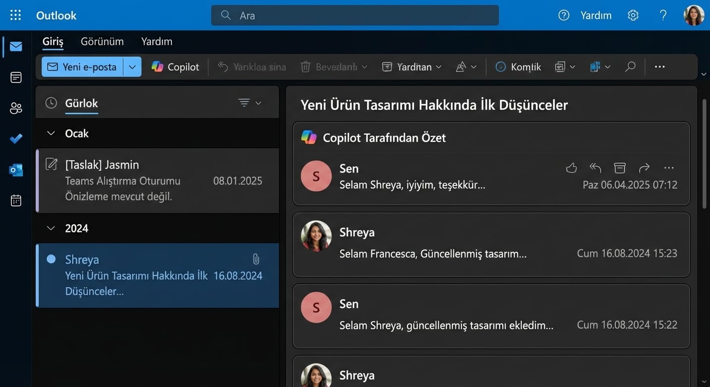 Bir ürün yöneticisi ve baş tasarımcı arasında uzun bir e-posta dizisi.
