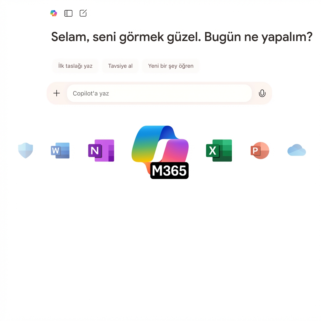 Copilot sohbeti ve Copilot 365 simgeleri