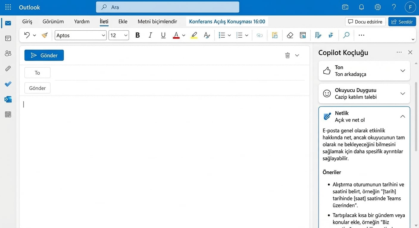 Netliği artırma ipuçları içeren Copilot yanıtı