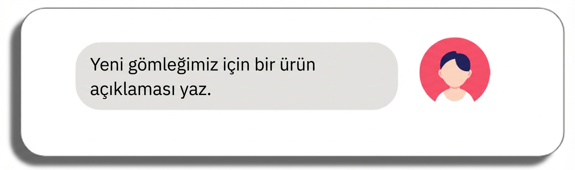 Yeni gömleğimiz için bir ürün açıklaması yazın