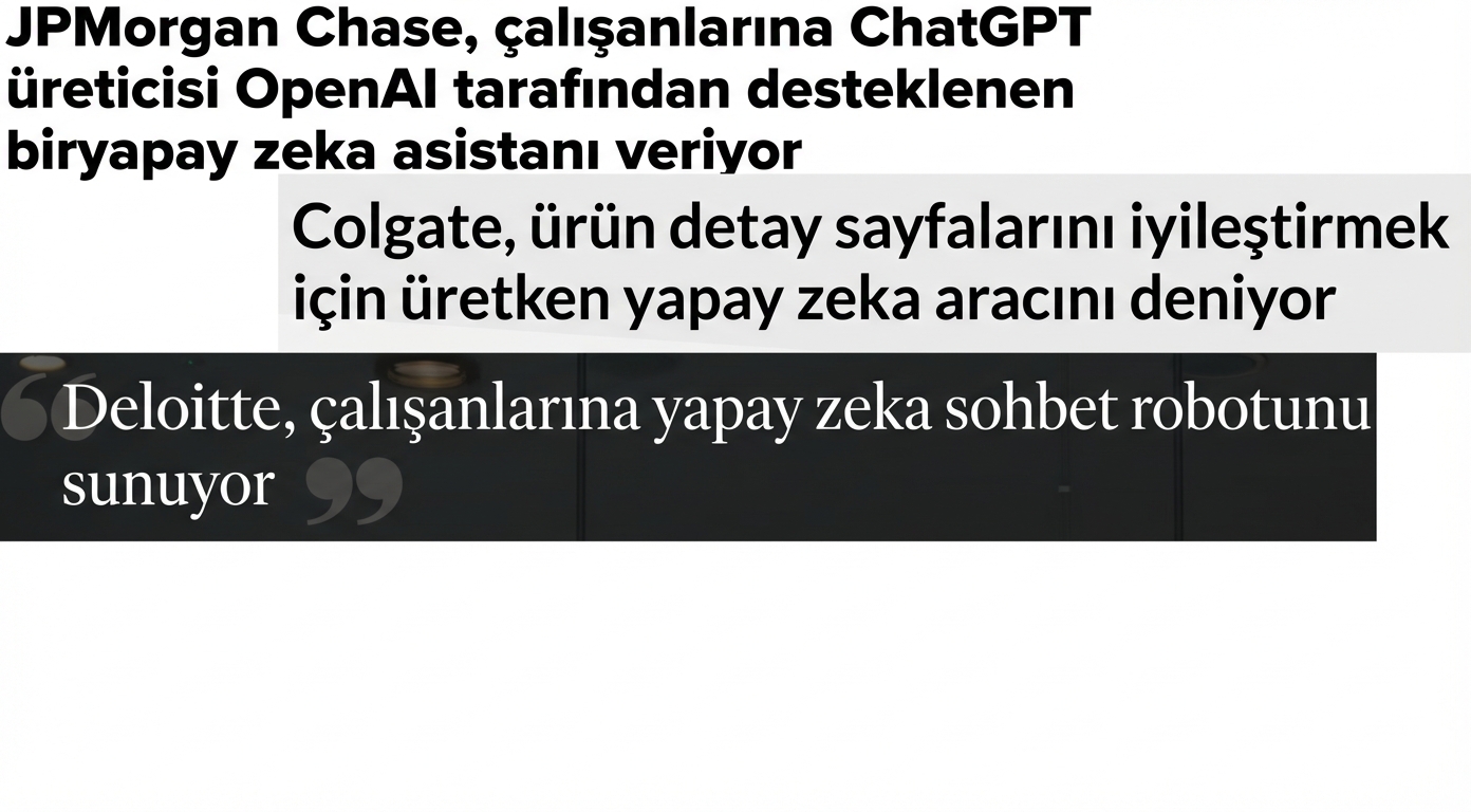 GPT modellerini geliştiren ve benimseyen işletmelere dair haber manşetleri