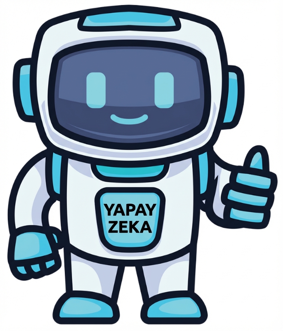 Göğsünde GPT yazan, başparmak kaldıran robot