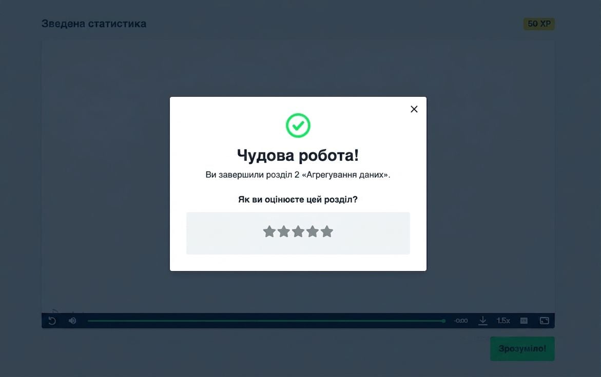 Оцінювання розділу в DataCamp