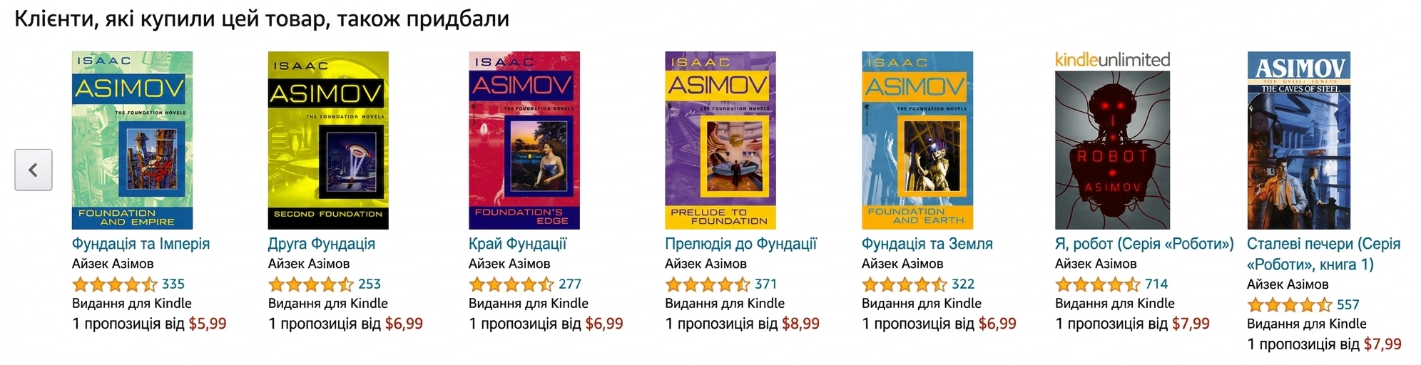 рекомендації Amazon