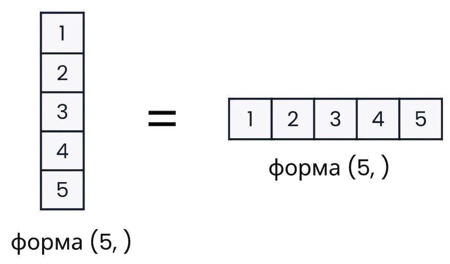 Графіка: в NumPy 1D-масиви не бувають вертикальними чи горизонтальними