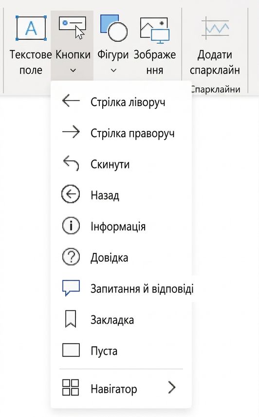 The button menu