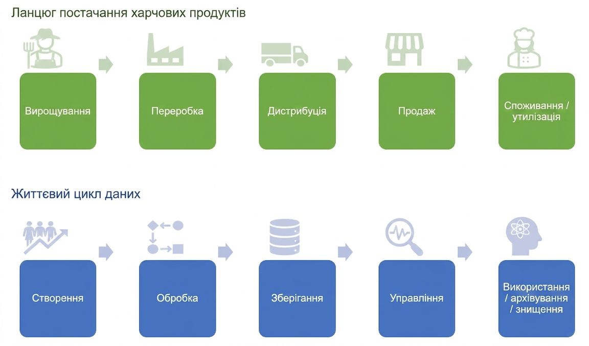Ланцюг постачання їжі та життєвий цикл даних
