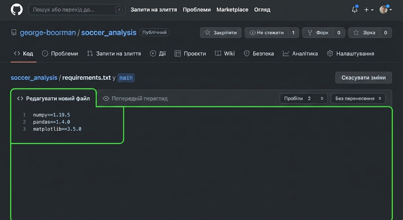 додавання пакетів Python до requirements-dot-txt