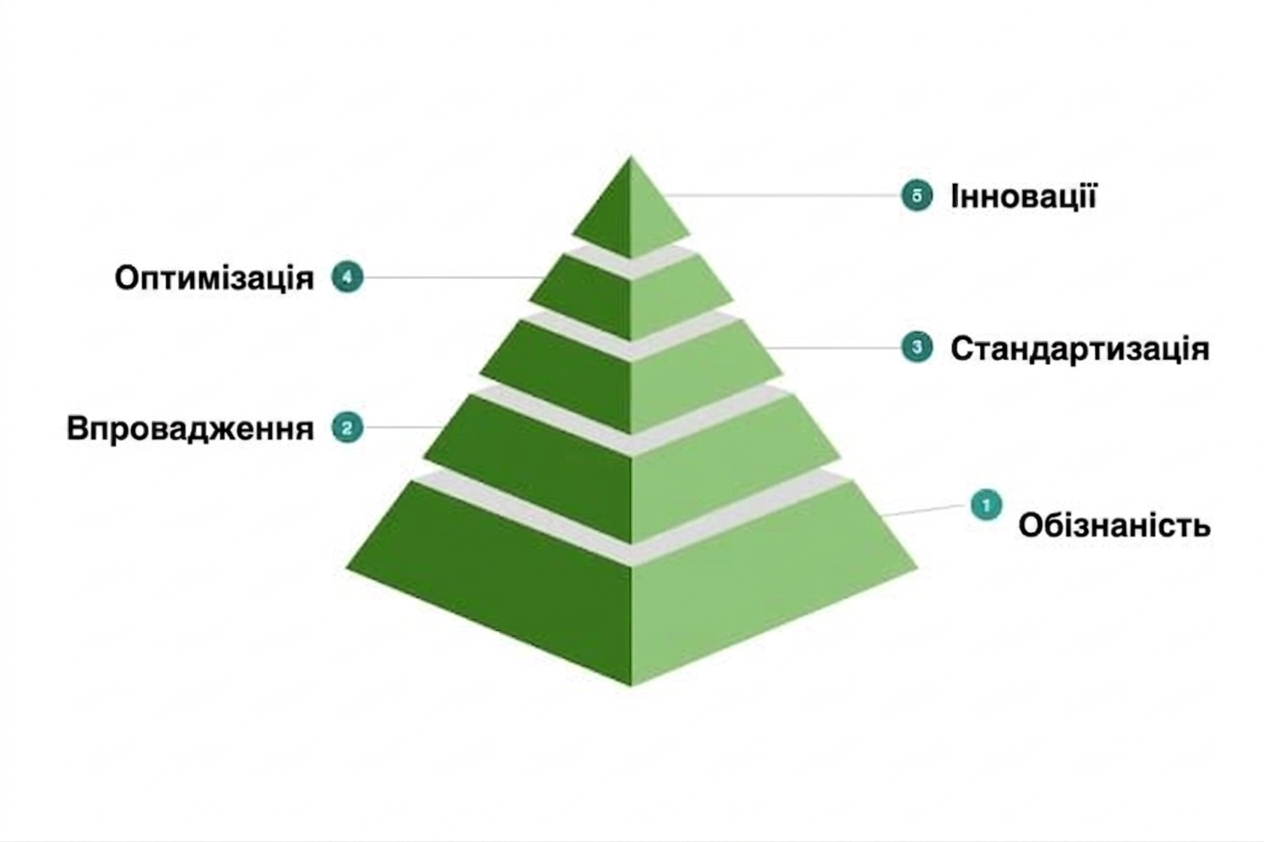 П'ятий рівень прикладової моделі зрілості культури даних.