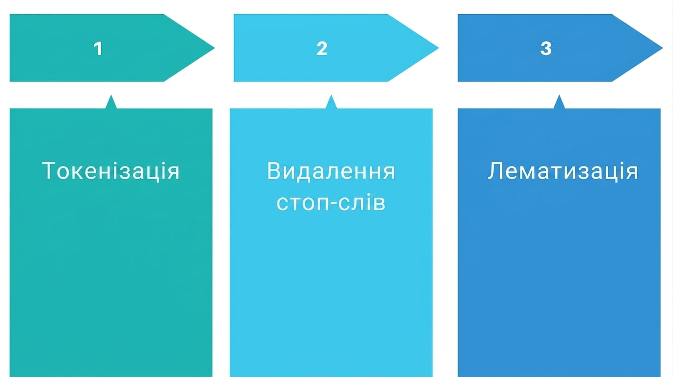 Три найпоширеніші кроки попередньої обробки тексту