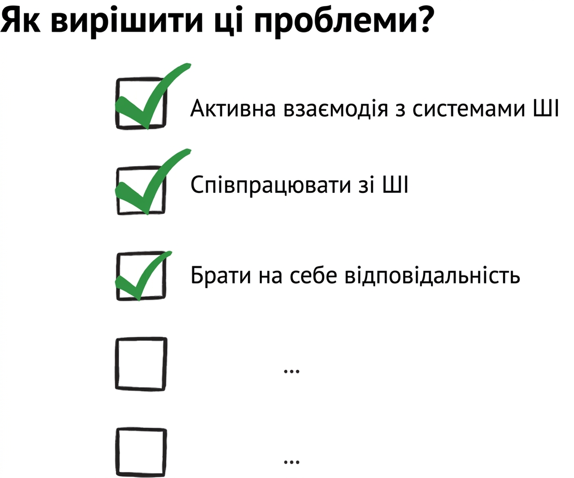 Контрольний список дій для подолання викликів зі справедливістю.
