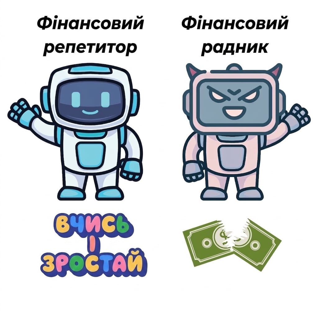 Чатбот-репетитор з фінансів і чатбот-фінансовий радник.