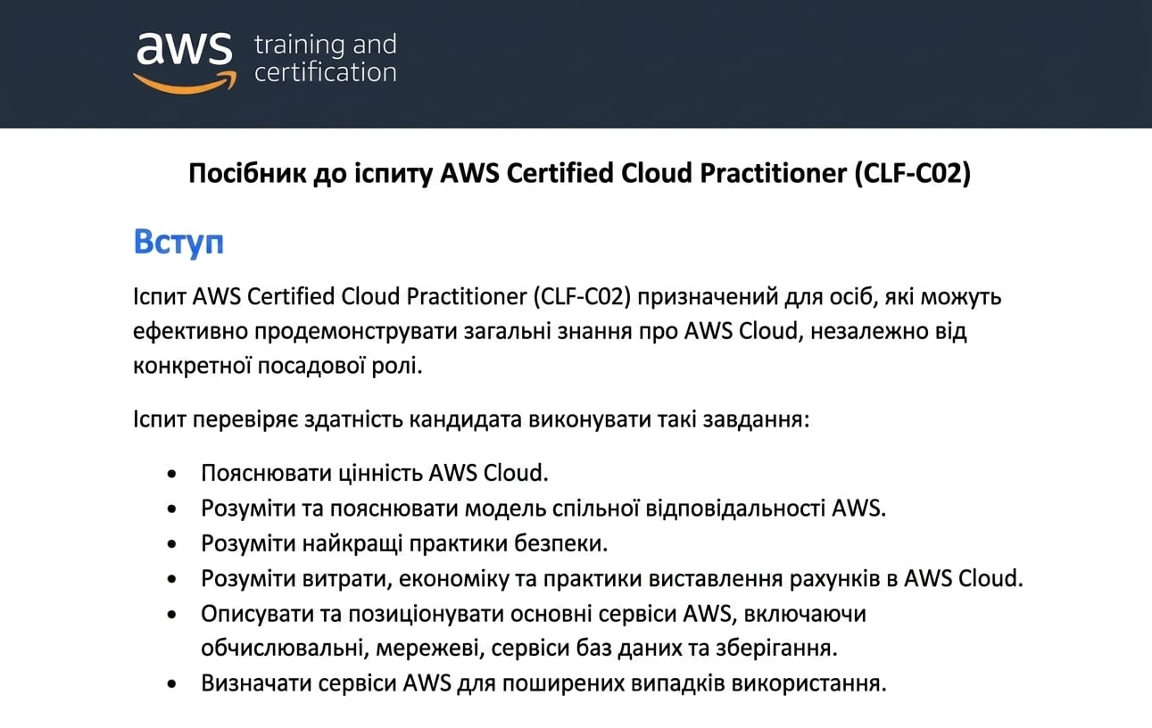 Початок посібника до іспиту CLF-CO2