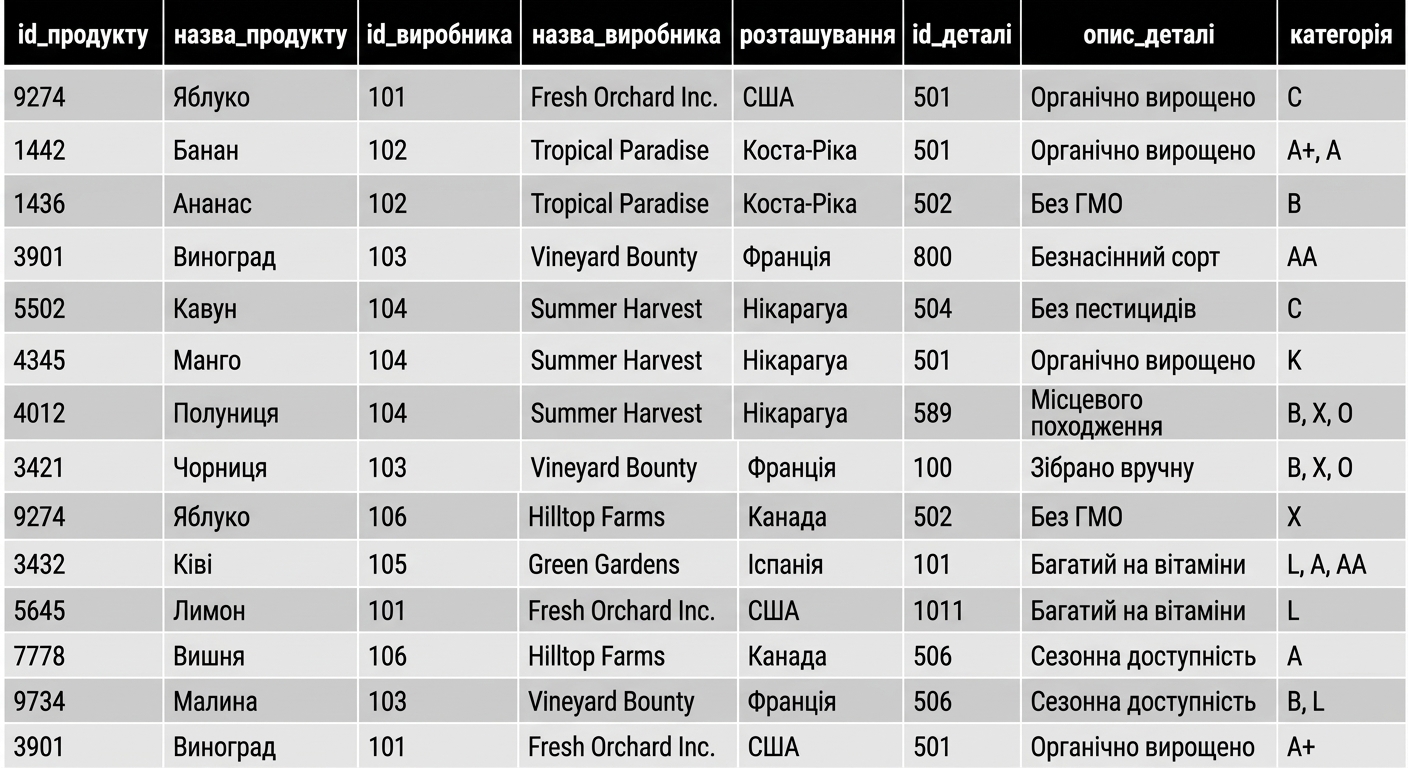 Сутність «Усі товари»