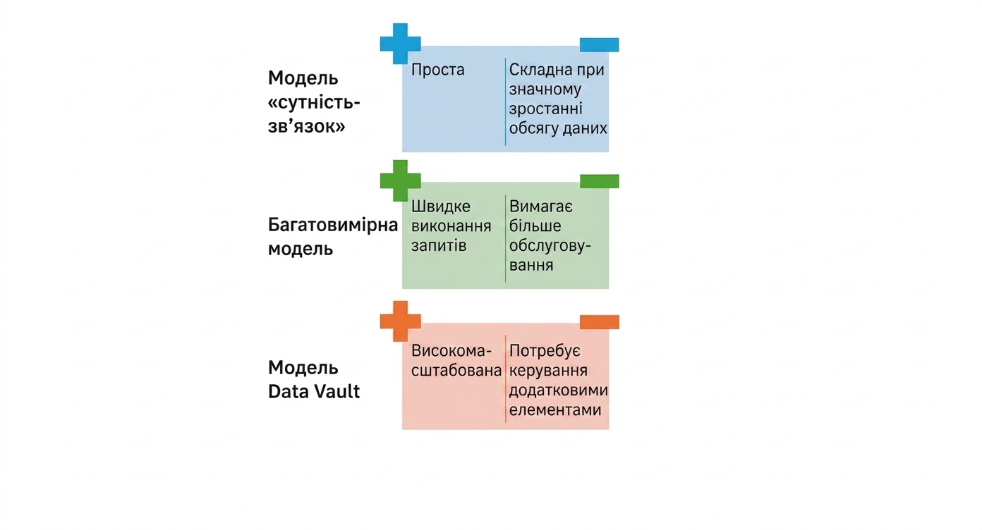 Плюси й мінуси Data Vault