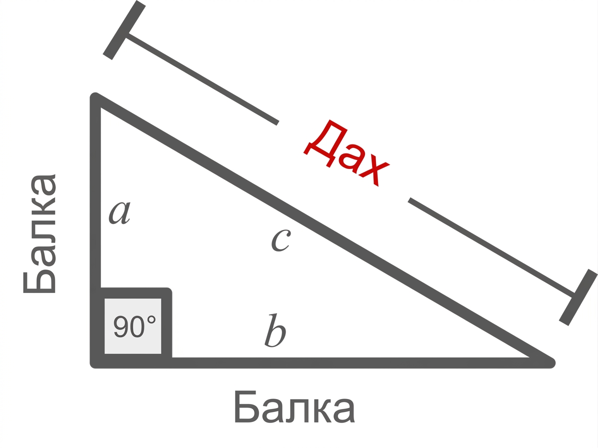 Схема обчислення балок даху