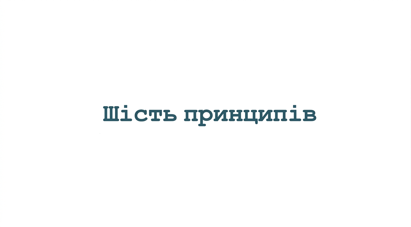 Текст: шість принципів