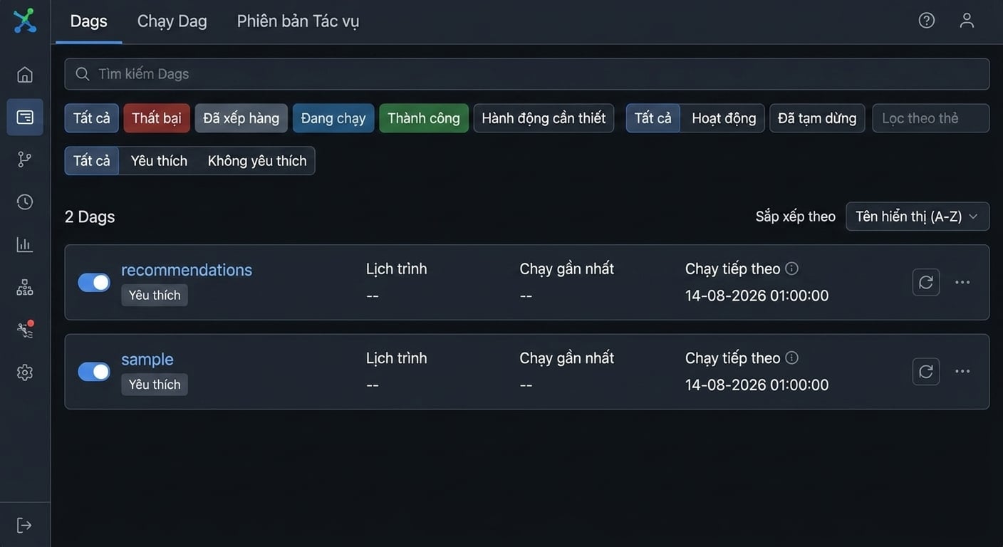 Ảnh chụp màn hình Airflow UI