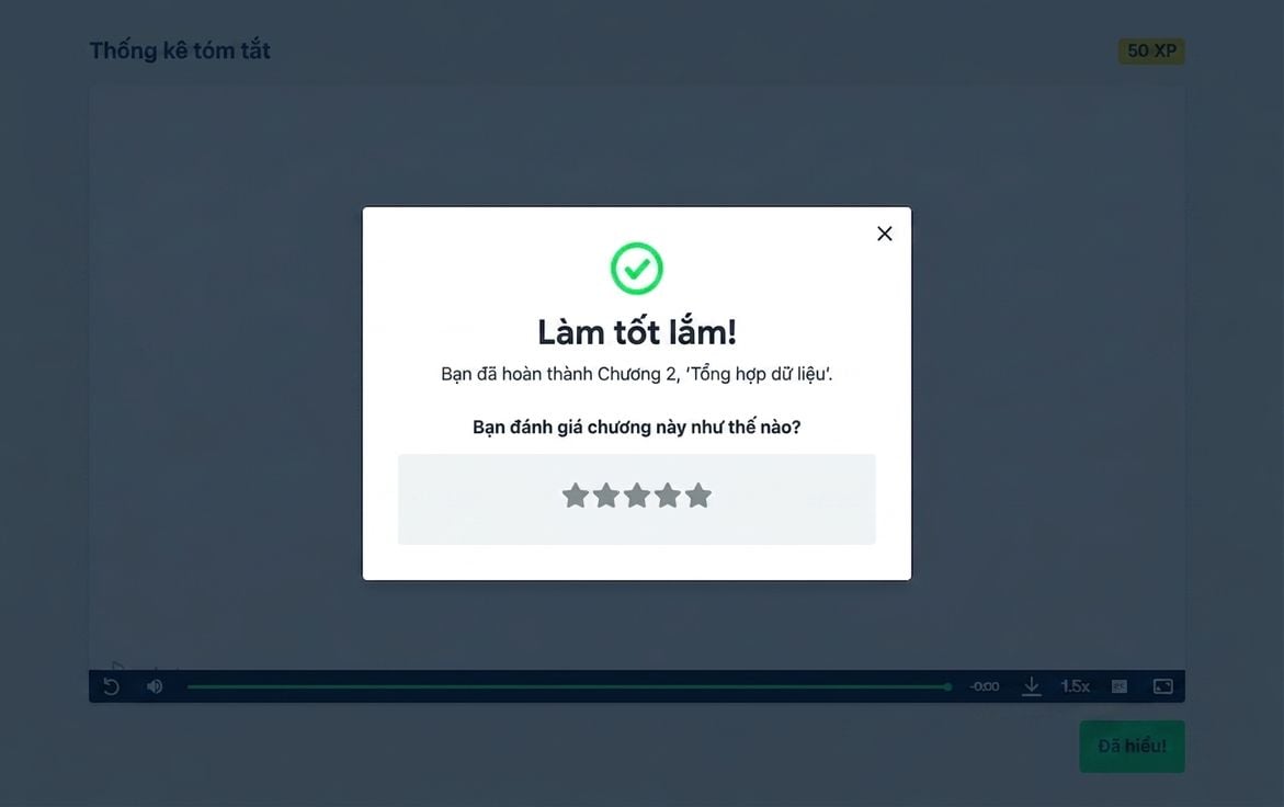 Xếp hạng chương tại DataCamp