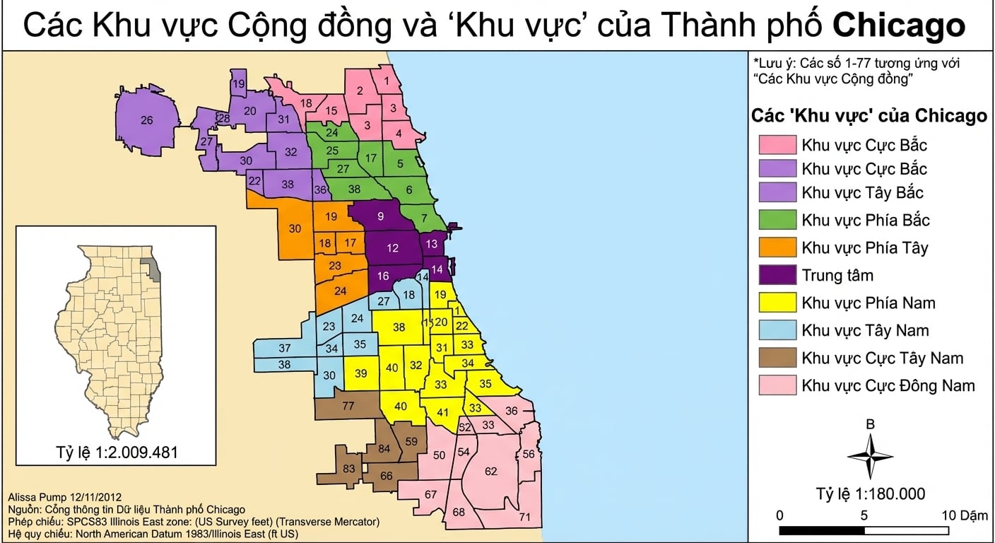 Bản đồ các khu bầu cử Chicago